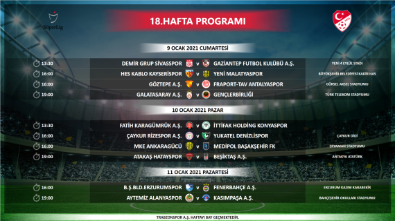 Süper Lig'de 6 haftalık maç programı açıklandı! İşte Beşiktaş - Galatasaray derbisinin tarihi...