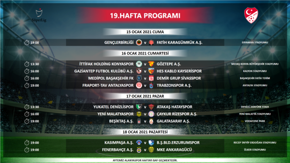 Süper Lig'de 6 haftalık maç programı açıklandı! İşte Beşiktaş - Galatasaray derbisinin tarihi...