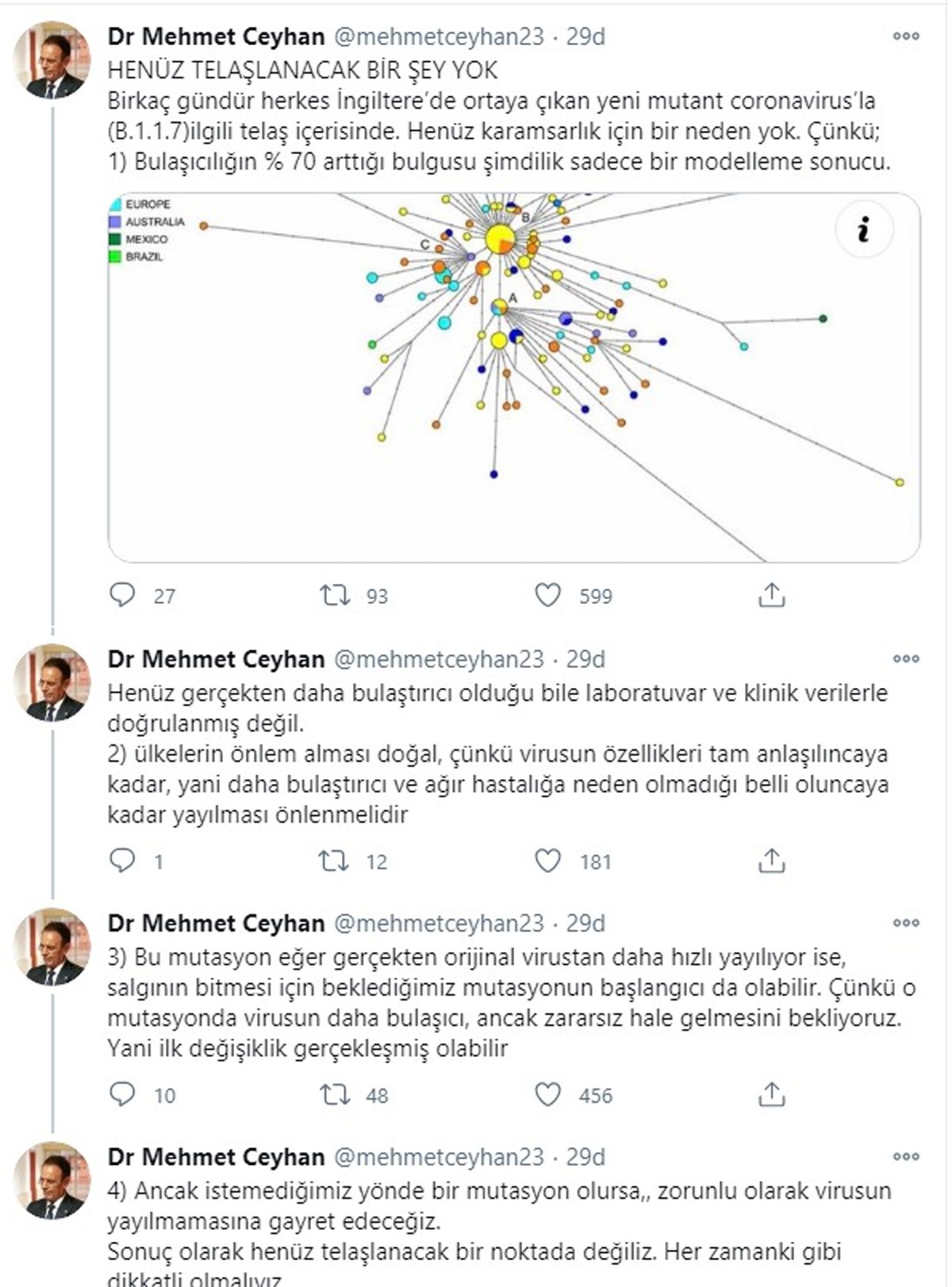 Ezberbozan sözler! Prof. Dr. Mehmet Ceyhan'dan mutasyona uğrayan virüse ilişkin açıklama