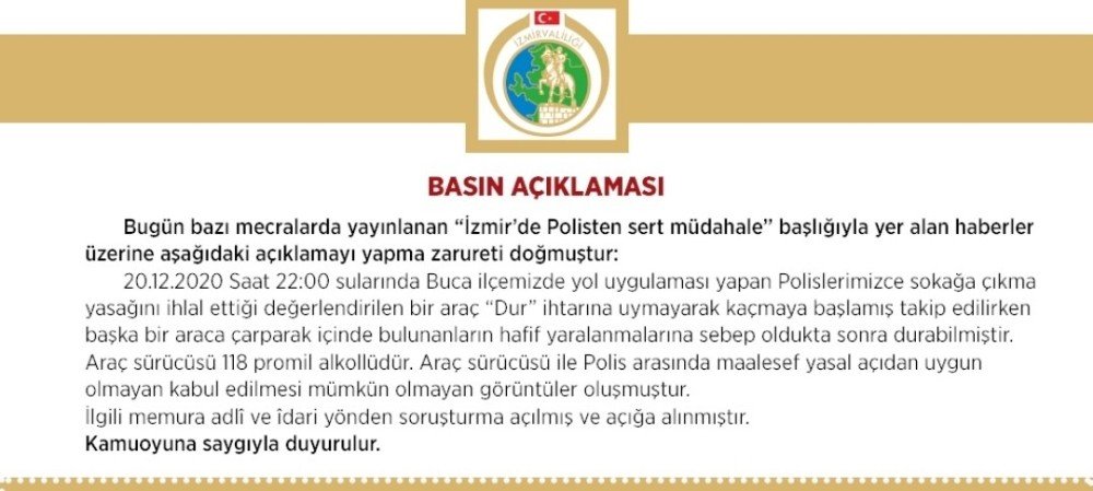 'İzmir'den polisten sert müdahale' başlıklı habere ilişkin Valilikten açıklama: O memur açığa alındı!