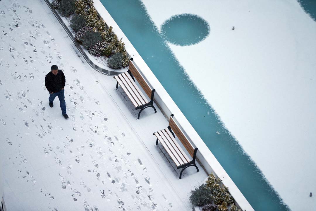 Ankara beyaz örtüye büründü! Kart postallık görüntüler ortaya çıktı