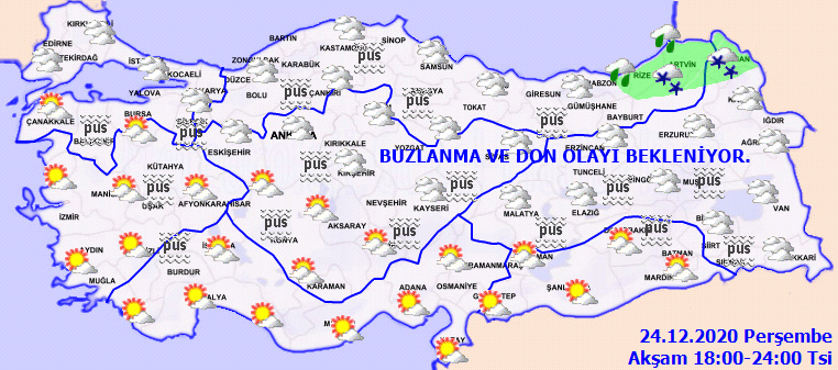 Meteoroloji uyarı: Pus ve yağmura dikkat! | 24 Aralık Perşembe hava durumu