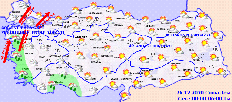 Meteorolojiden kuvvetli lodos uyarısı: Soba zehirlenmesi, çatı uçması, ağaç devrilmesine dikkat!
