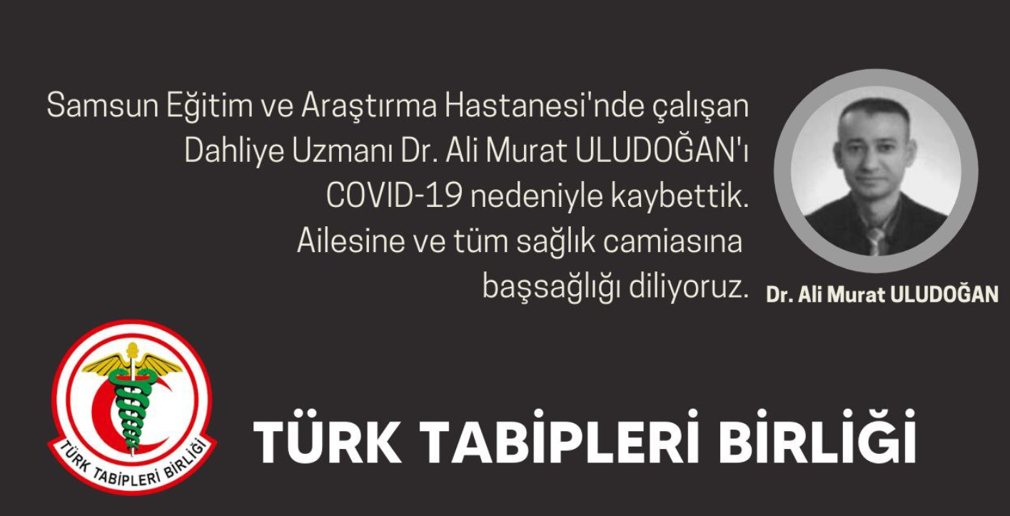 Koronavirüsle mücadele eden Dahiliye Uzmanı Dr. Ali Murat Uludoğan hayatını kaybetti!
