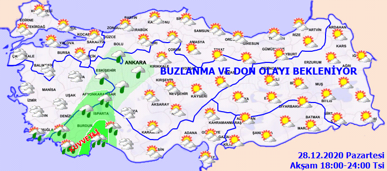 1824buyuk.Meteoroloji'den çok sayıda il için sağanak yağış uyarısı! İşte 28 Aralık hava durumu raporu