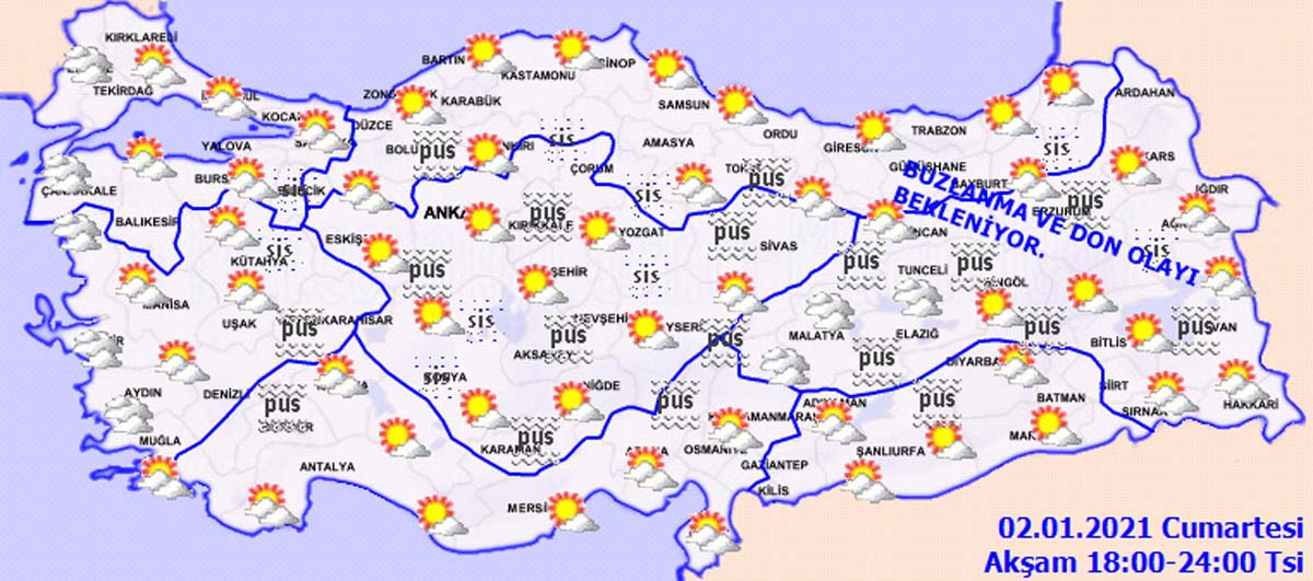 Meteoroloji o illeri ve bölgelerimizi uyardı: Sağanak yağış, buzlanma, don, sis ve pus etkili olacak