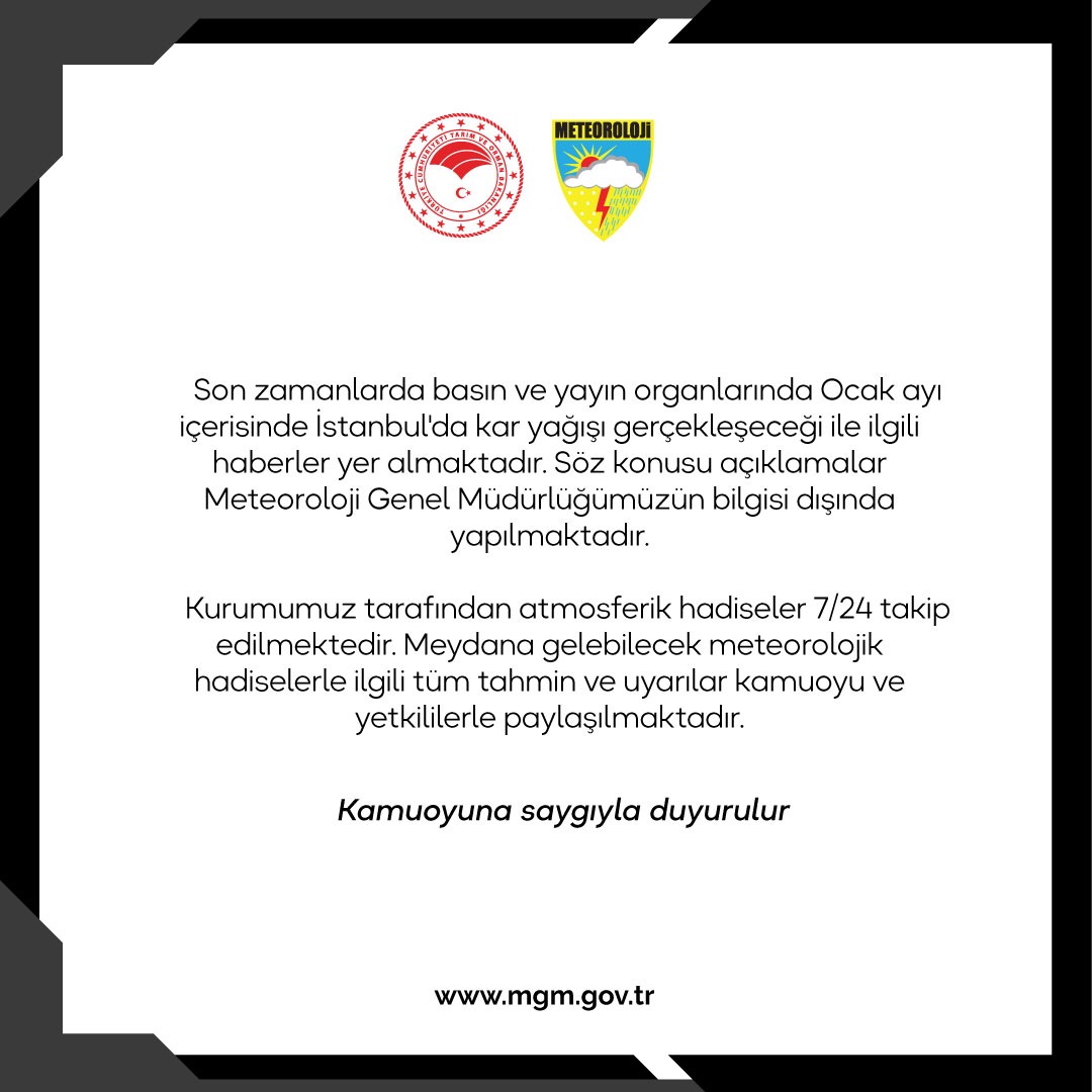 Son dakika haberi... Meteoroloji Genel Müdürlüğünden kar yağışı açıklaması