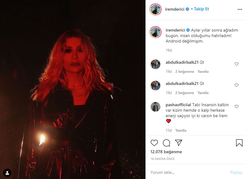 İrem Derici'den dikkat çeken paylaşım: Aylar yıllar sonra ağladım bugün, insan olduğumu hatırladım