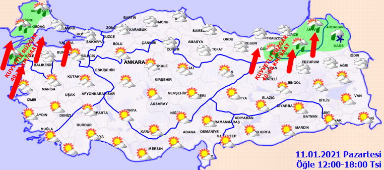 Meteoroloji'den uyarı geldi! İstanbul için kar kapıda! 11 Ocak 2021 hava durumu!