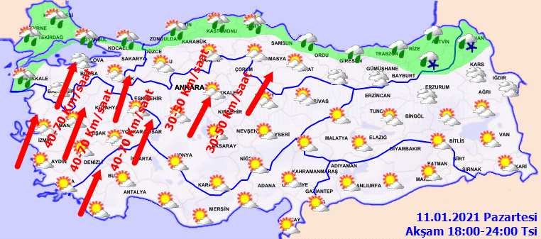 Meteoroloji'den uyarı geldi! İstanbul için kar kapıda! 11 Ocak 2021 hava durumu!