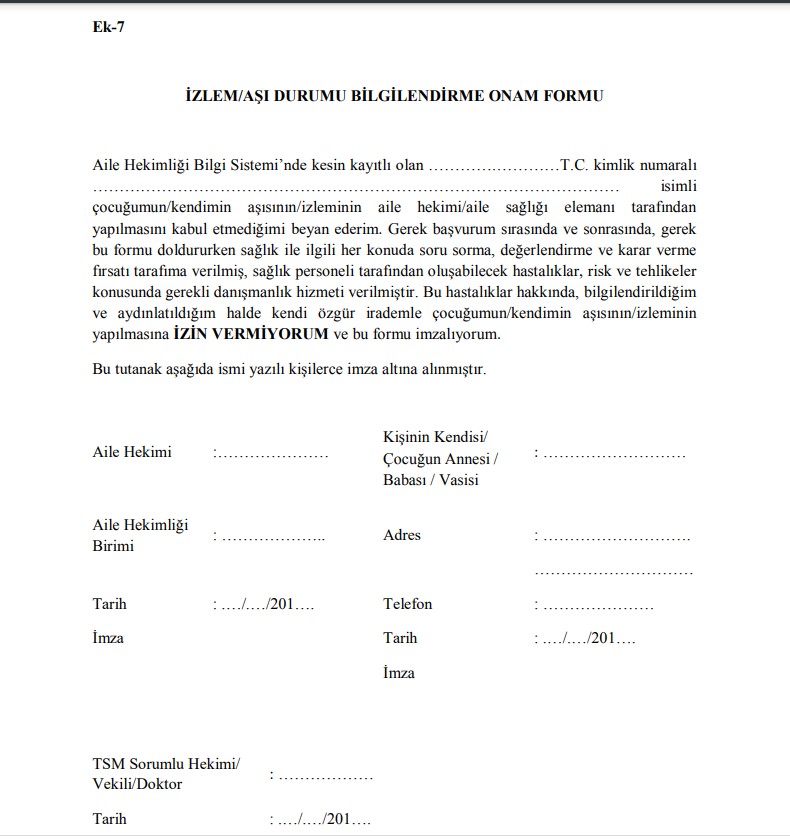 Rıza formu nedir? Aşı onam formu nedir? Zorunlu mu?