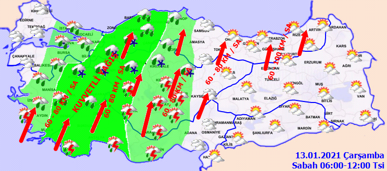 Meteoroloji tarih verdi! İstanbul'a 4 günlük kar yağışı uyarısı! İşte 13 Ocak hava durumu