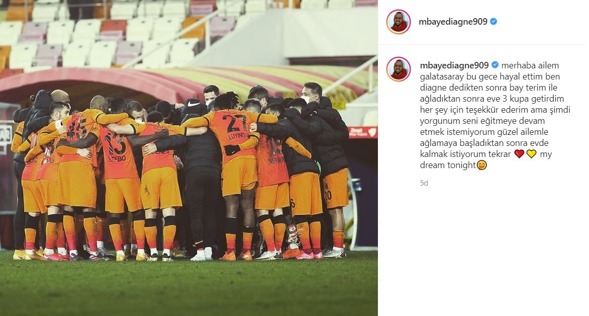 Mbaye Diagne'nin '3 kupalı' paylaşımı sosyal medyada gündem oldu!