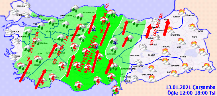 Meteoroloji tarih verdi! İstanbul'a 4 günlük kar yağışı uyarısı! İşte 13 Ocak hava durumu