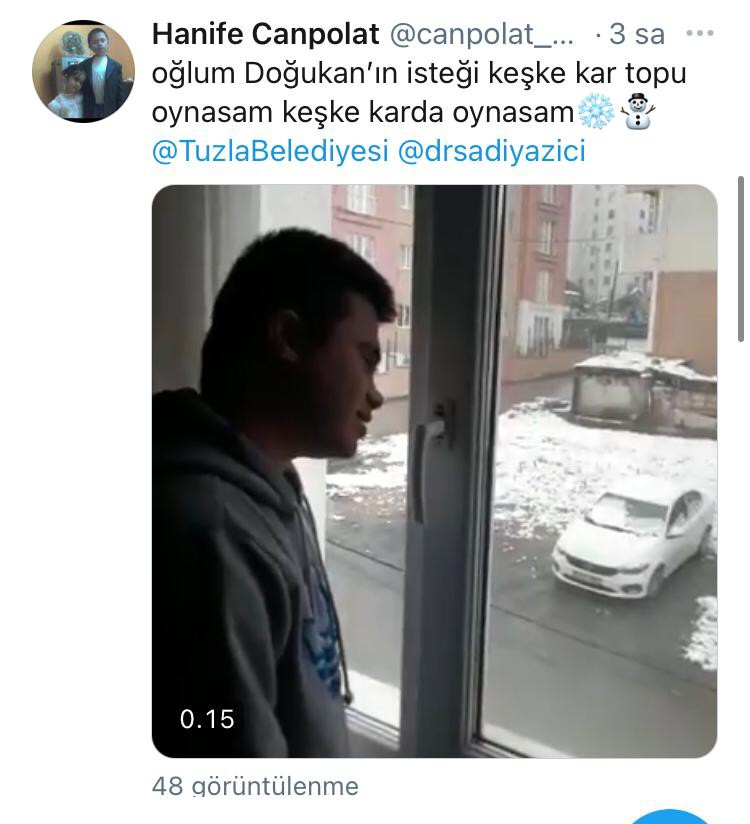 Down sendromlu genç diledi! Tuzla Belediye Başkanı Dr. Şadi Yazıcı gerçekleştirdi