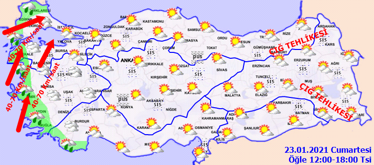 Meteoroloji'den İstanbul'a sağanak yağış uyarısı! 23 Ocak Cumartesi hava durumu
