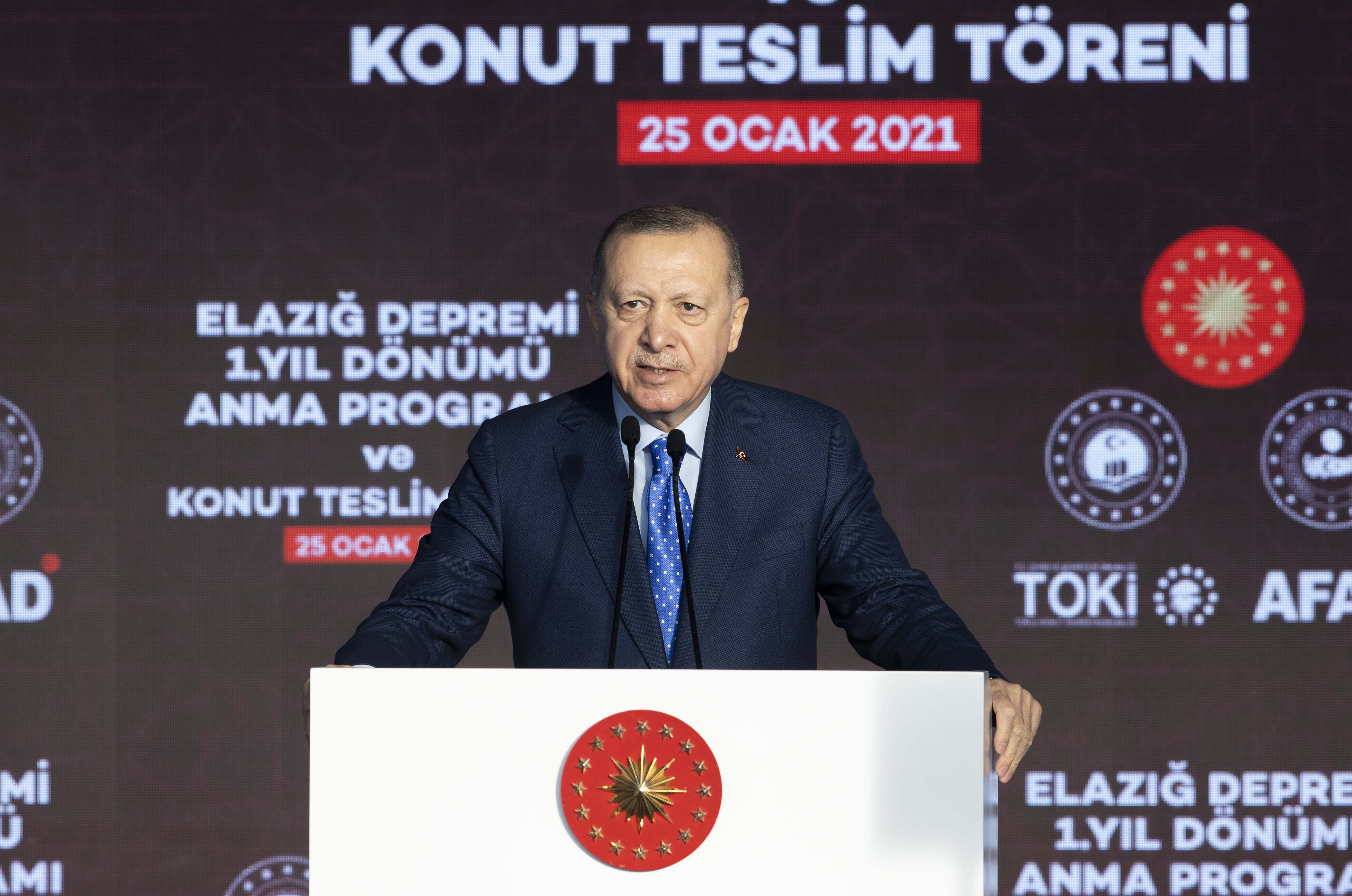 Cumhurbaşkanı Erdoğan, Elazığ'da konuştu: Deprem konutları 6 aya bitecek