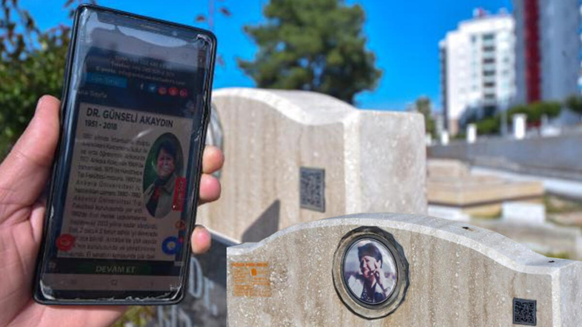 Mezar taşlarında yeni dönem: Karekodlarla ölen kişinin fotoğrafları, özgeçmişi, dua ve şiirler görülebiliyor