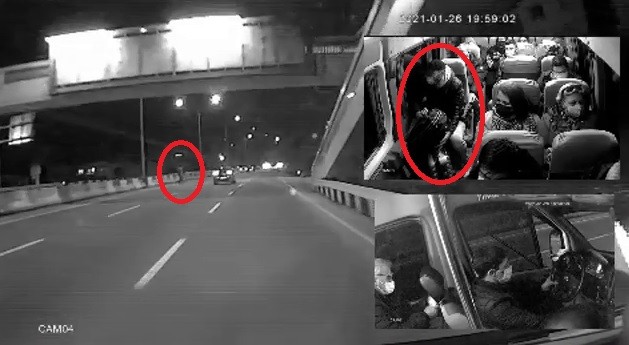 Üst geçidi kullanmayan yayaya minibüsün böyle çarptı!