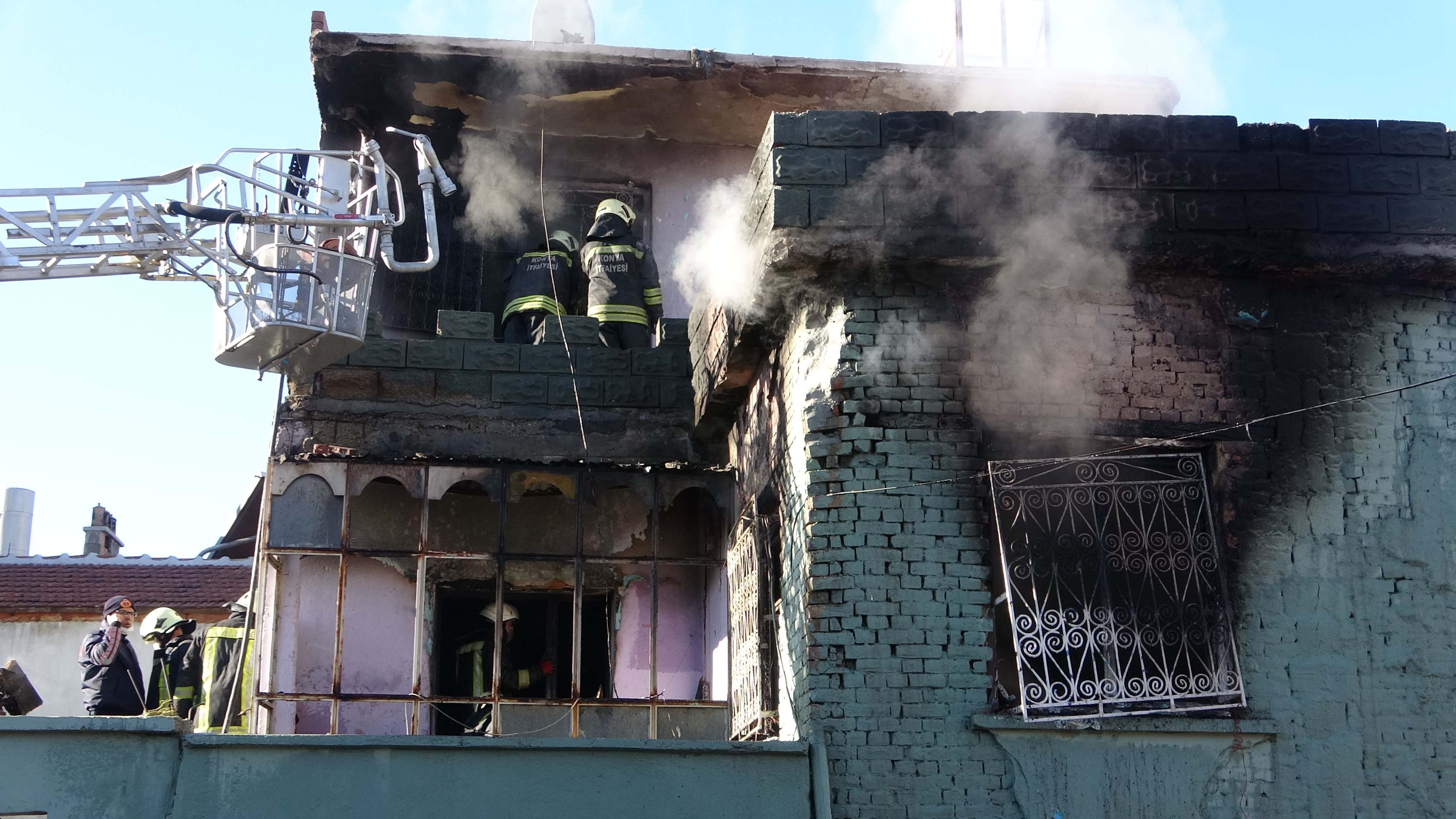 Konya'da yürek yakan yangın! Anne ve oğlu hayatını kaybetti