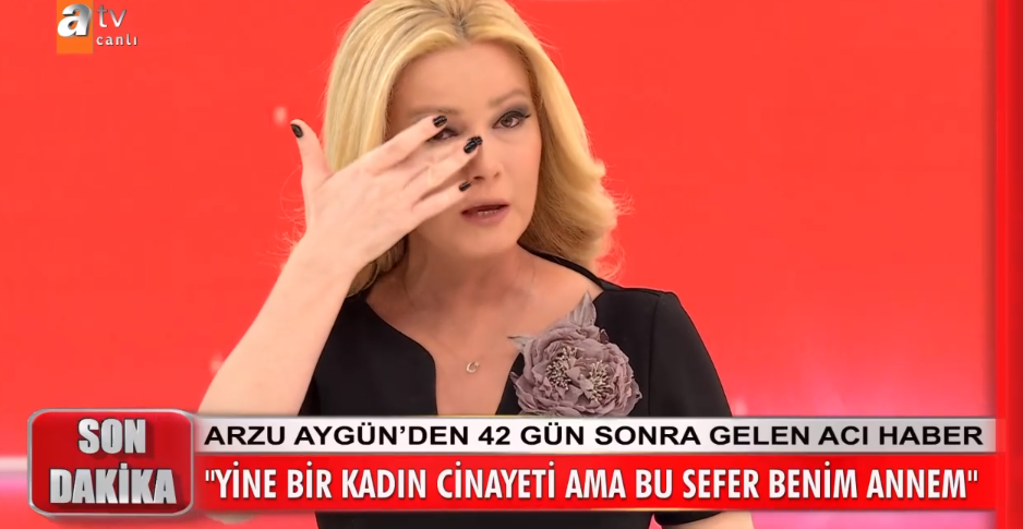 Katledilen Arzu Aygün'ün kızının paylaşımı Müge Anlı'yı gözyaşlarına boğdu
