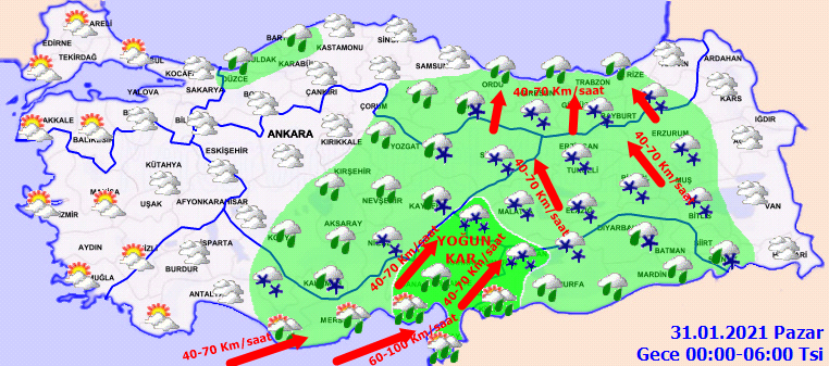 Meteorolojiden ülke geneline şiddetli yağış uyarısı