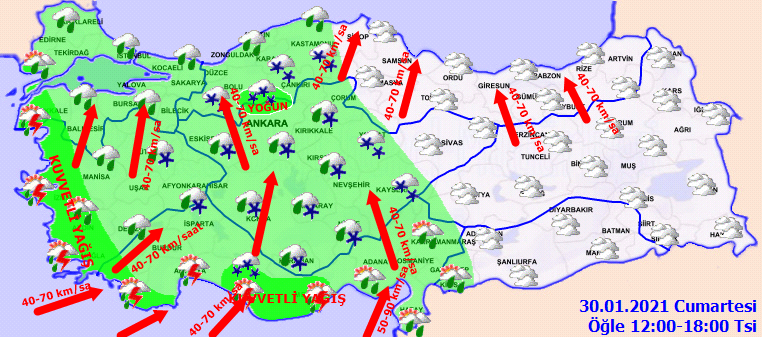 Meteorolojiden ülke geneline şiddetli yağış uyarısı