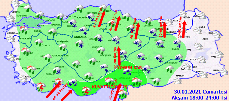 Meteorolojiden ülke geneline şiddetli yağış uyarısı