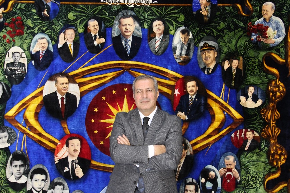 Böyle sevgi görülmedi! Cumhurbaşkanı Erdoğan hayranlığını rekorluk halıya işledi