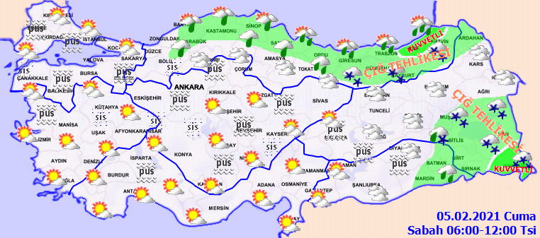 Meteoroloji uyardı! Yoğun kar yağışı, etkili fırtına, sağanak yağış ve çığ tehlikesine dikkat