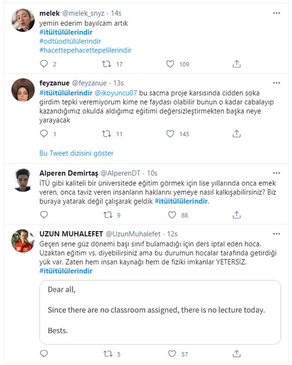 İTÜ'lü öğrenciler Twitter'ı ayağa kaldırdı: Tweetler ardı ardına atıldı