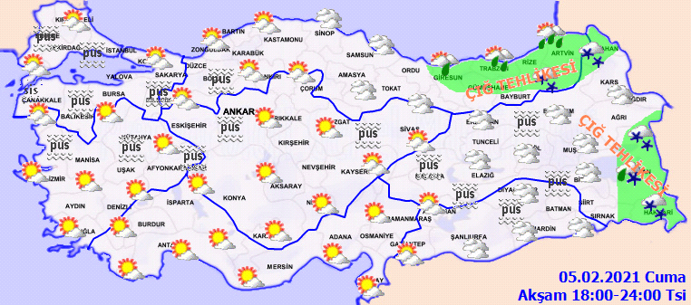 Meteoroloji uyardı! Yoğun kar yağışı, etkili fırtına, sağanak yağış ve çığ tehlikesine dikkat