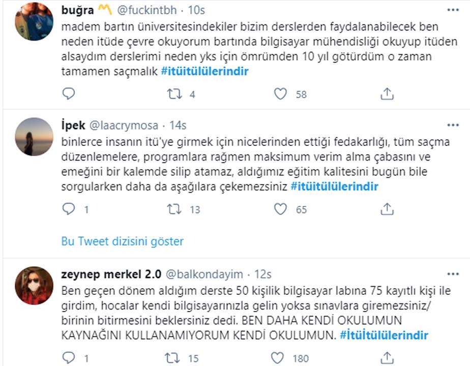 İTÜ'lü öğrenciler Twitter'ı ayağa kaldırdı: Tweetler ardı ardına atıldı