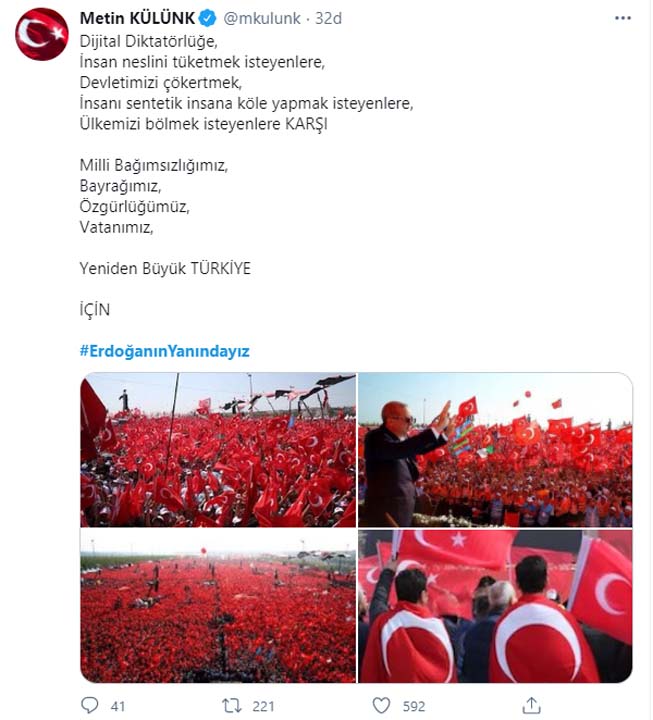 Kendilerini belli ettiler: Cumhurbaşkanıİstifa ve #ErdoğanınYanındayız gündem oldu