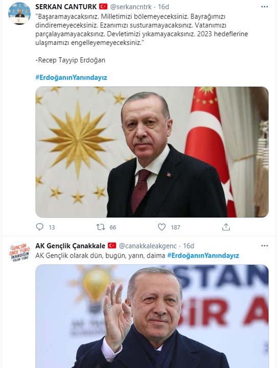 Kendilerini belli ettiler: Cumhurbaşkanıİstifa ve #ErdoğanınYanındayız gündem oldu