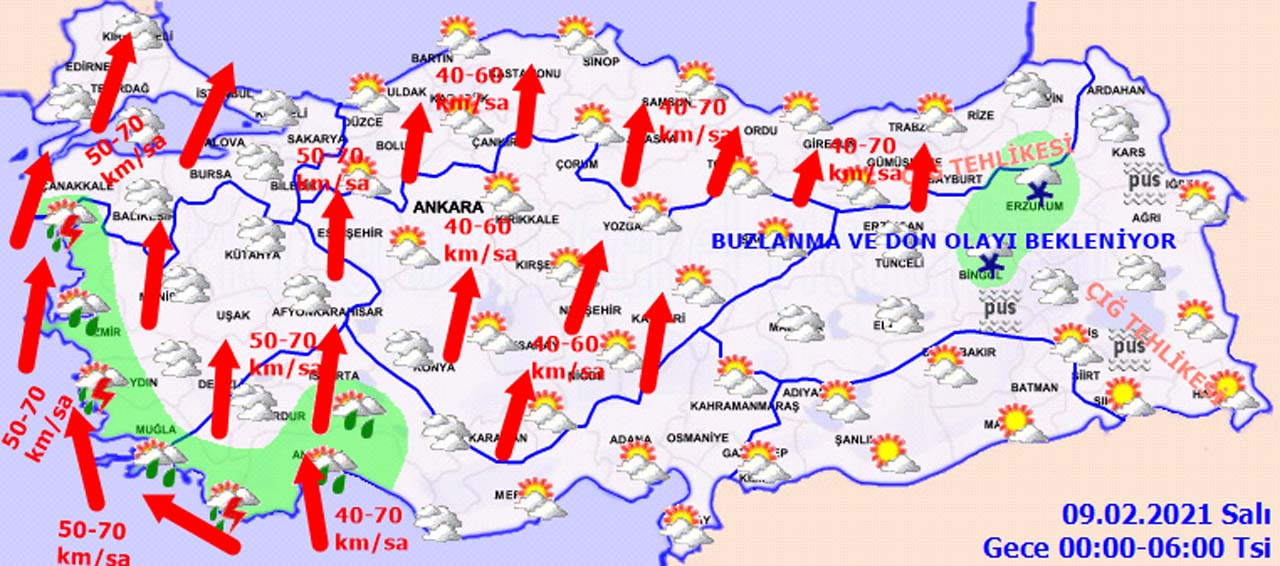 Meteoroloji’den sağanak yağış ve kuvvetli rüzgar uyarısı!