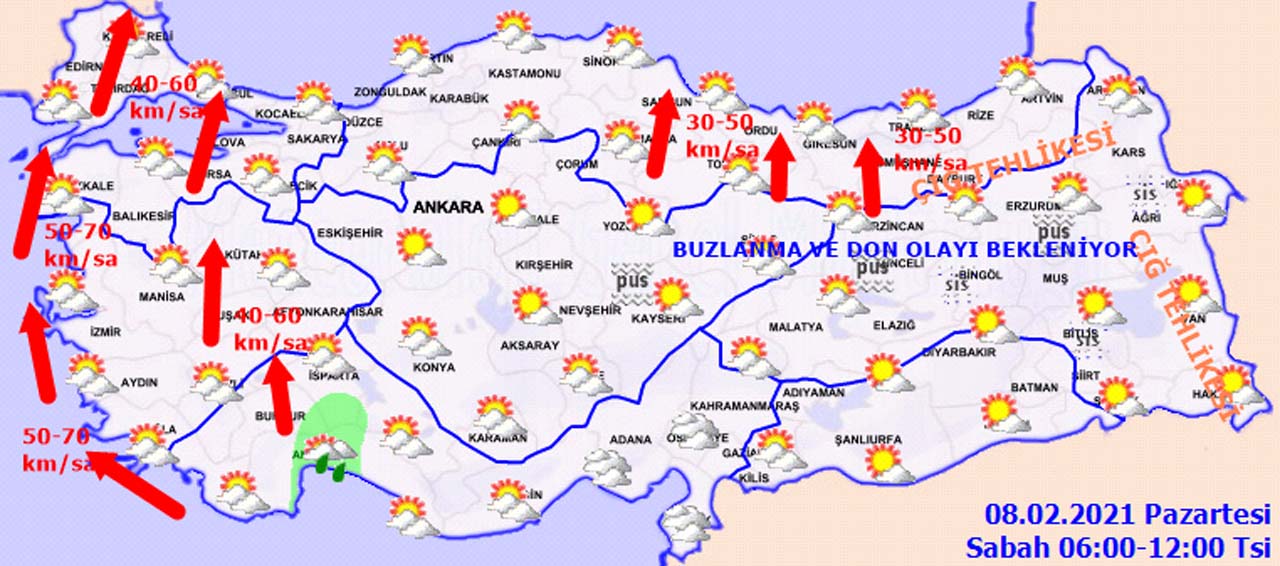 Meteoroloji’den sağanak yağış ve kuvvetli rüzgar uyarısı!
