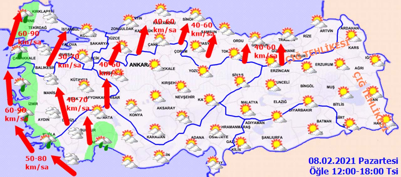 Meteoroloji’den sağanak yağış ve kuvvetli rüzgar uyarısı!