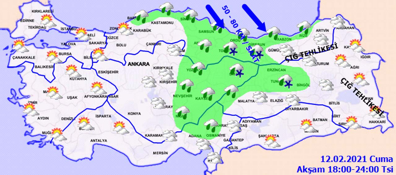 Meteoroloji'den 12 Şubat Cuma hava durumu: İstanbul'a kar geliyor