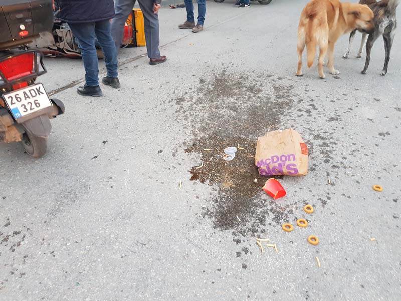 Siparişi yetiştirmeye çalışan kuryenin acı sonu!