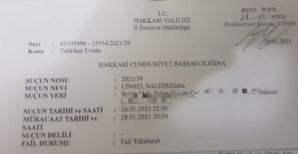 Hakkari'de tecavüz skandalı: Kahve içme bahanesiyle mesai arkadaşının ırzına geçti