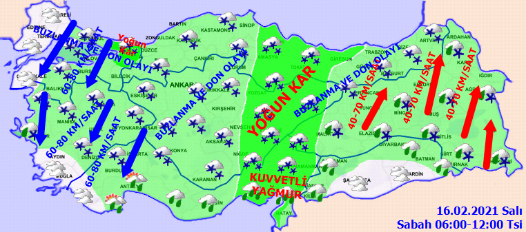 Rüzgar hızı 80 kilometreye ulaşıyor: Kar yağışı sürecek mi?