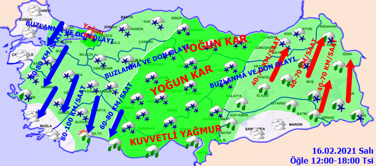 Rüzgar hızı 80 kilometreye ulaşıyor: Kar yağışı sürecek mi?