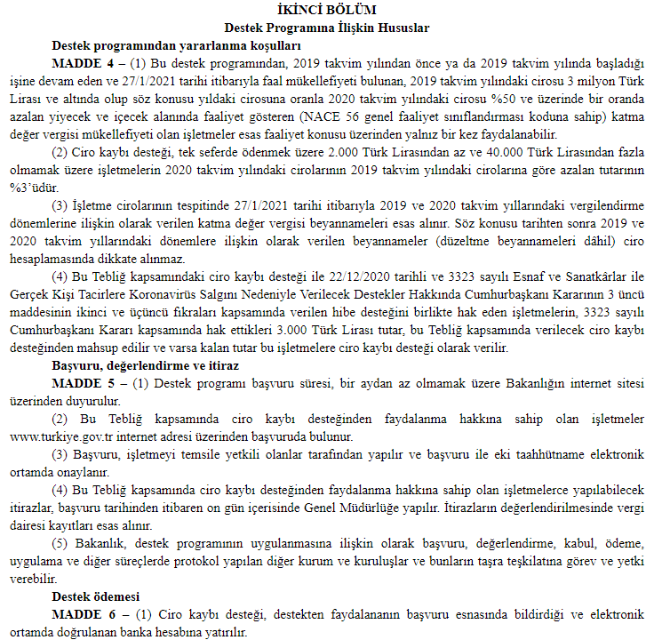 Esnafa ciro kaybı desteği ne kadar, şartları neler? Ciro kaybı desteği başvurusu nasıl yapılır?