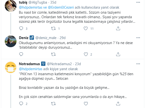 Selahattin Demirtaş: PKK'nin elindeki 13 insanımızın katledilmiş olmasını açıkça kınıyorum