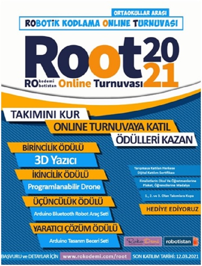 ROOT - Robotik Kodlama Online Turnuvası’nın ikinci kez düzenlenecek