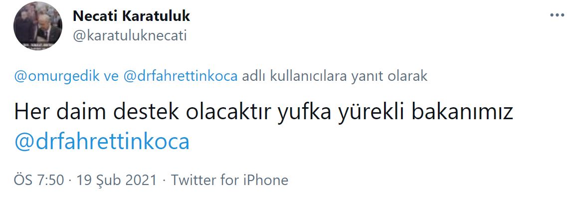 Ünlü isimden Bakan Koca'ya çağrı: Desteklerinizi bekliyoruz