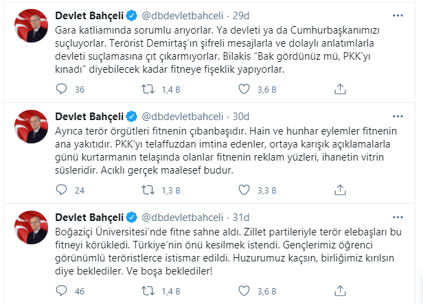 Son dakika | Bahçeli'den CHP, İYİ Parti ve HDP'ye Gara tepkisi