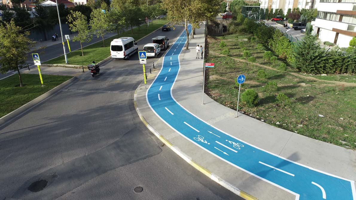 Pendik'te Bisiklet Yolu Projesi hız kemeden sürüyor!
