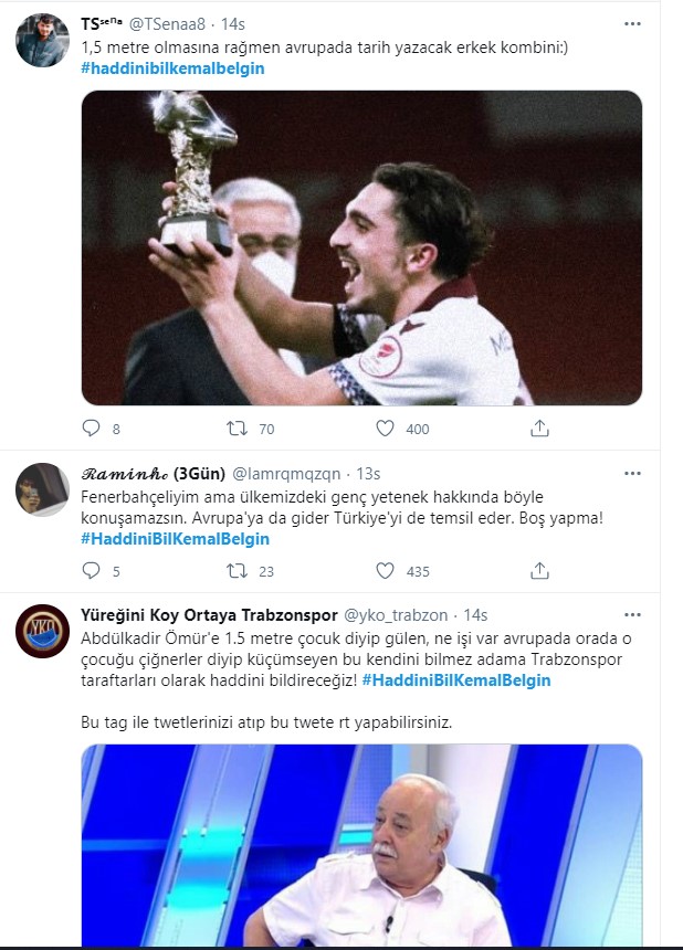 Kemal Belgin'in, Abdülkadir Ömür yorumu Trabzonspor taraftarını çileden çıkardı